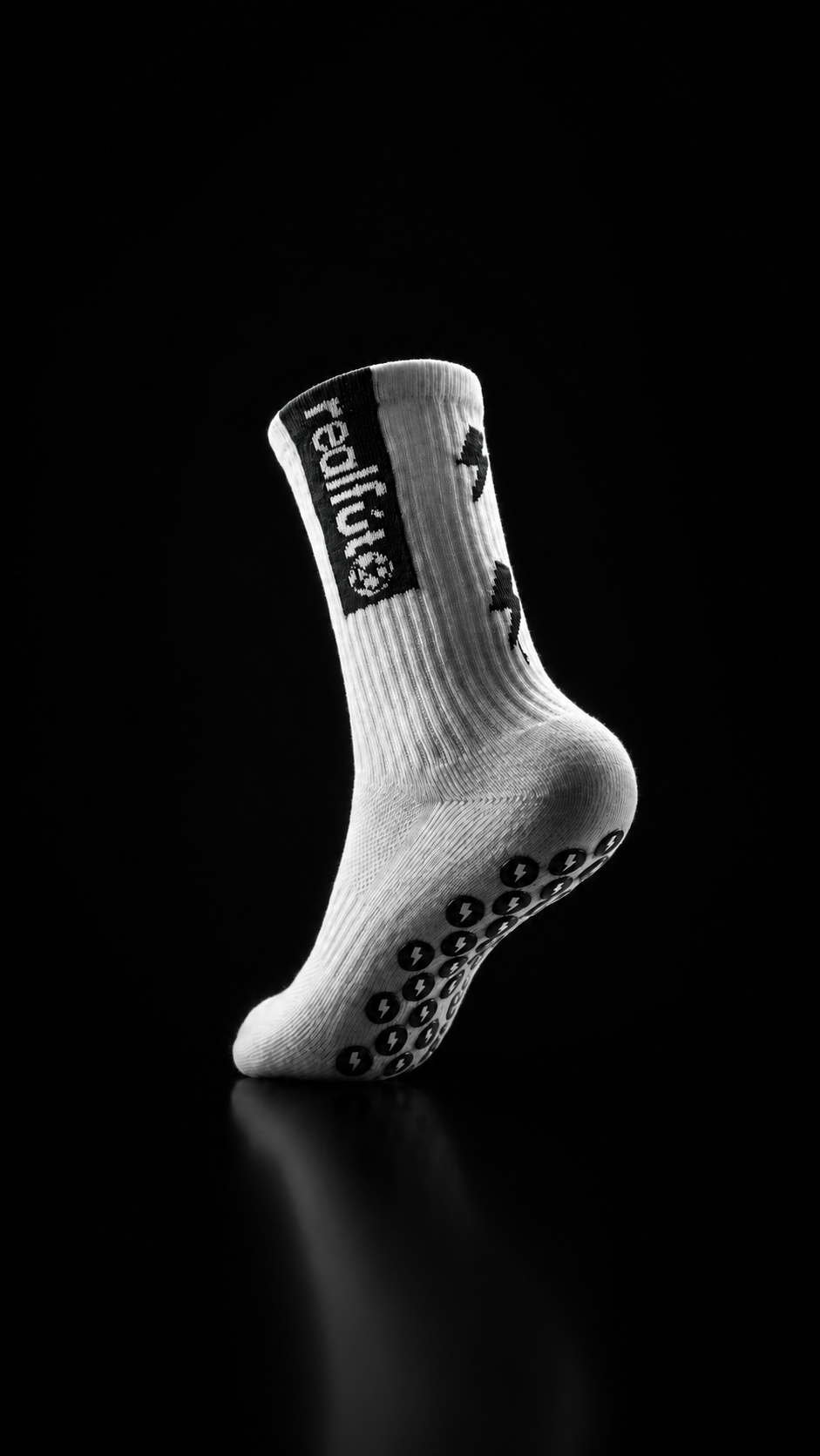 Calcetines antideslizantes de fútbol blancos Pro Socks Grip de Realfút